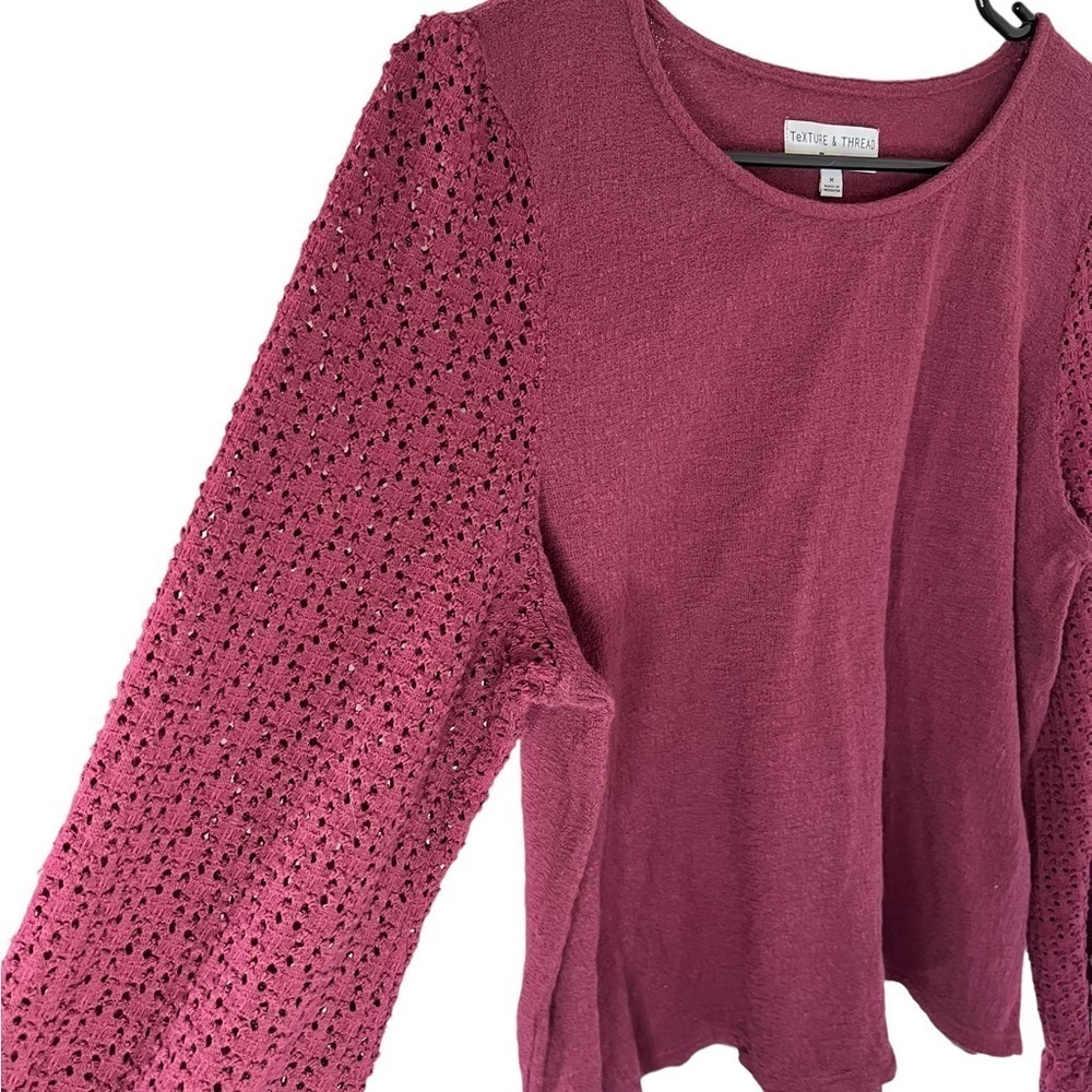 Madewell Texture & Thread Eyelet Mix Ruffle-Sleeve Top - Picture 5 of 10